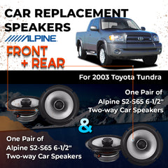 Car Speaker Replacement fits 2003 for Toyota Tundra  crew cab