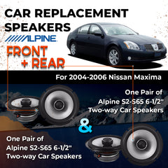 Car Speaker Replacement fits 2004-2006 for Nissan Maxima