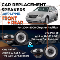 Car Speaker Replacement fits 2004-2008 for Chrysler Pacifica