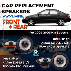 Car Speaker Replacement fits 2005-2006 for Kia Spectra