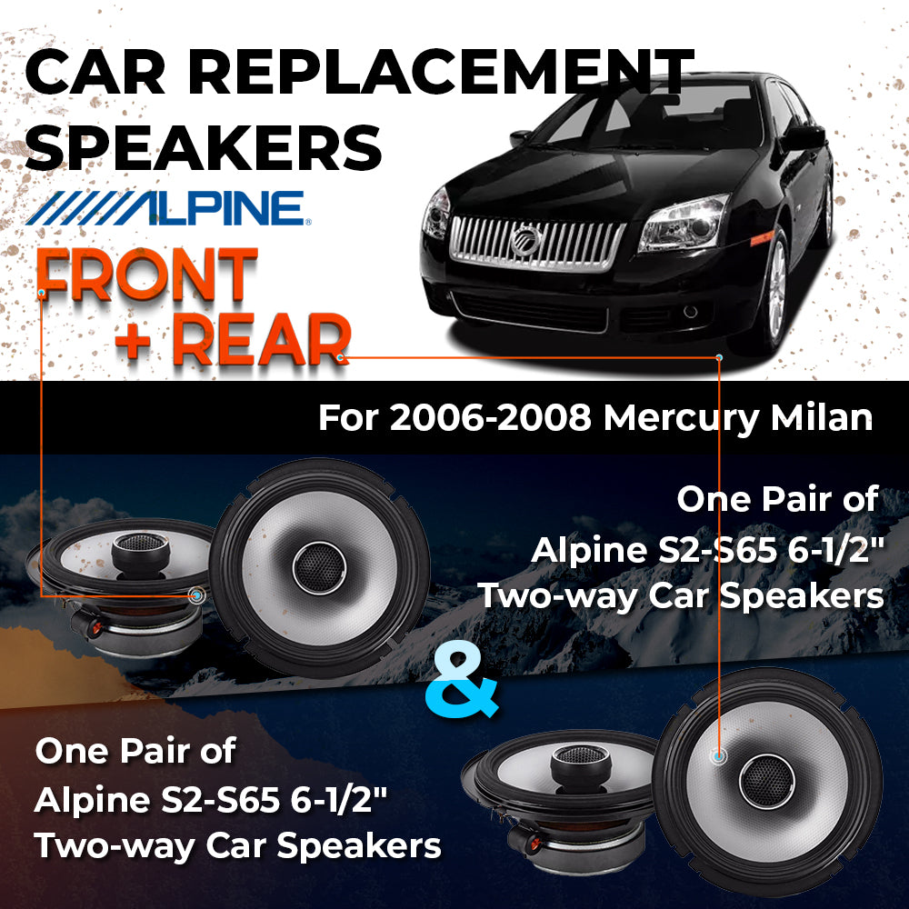 Car Speaker Replacement fits 2006-2008 for Mercury Milan