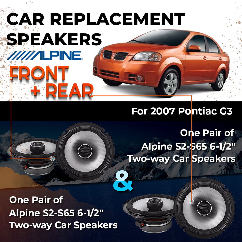 Car Speaker Replacement fits 2007 for Pontiac G3  hatchback