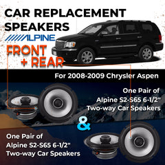 Car Speaker Replacement fits 2008-2009 for Chrysler Aspen