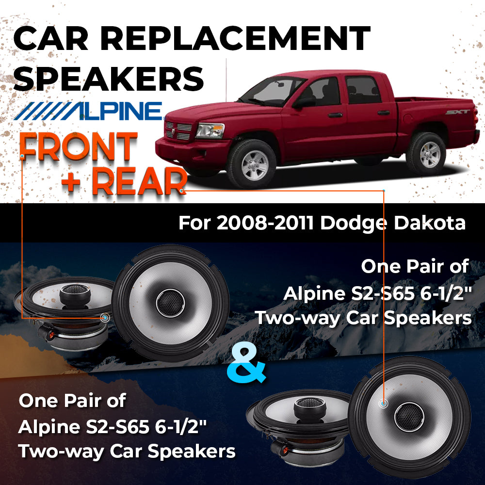 Car Speaker Replacement fits 2008-2011 for Dodge Dakota