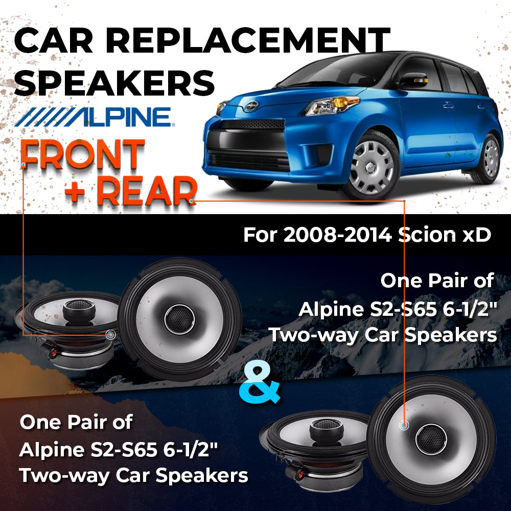 Car Speaker Replacement fits 2008-2014 for Scion xD