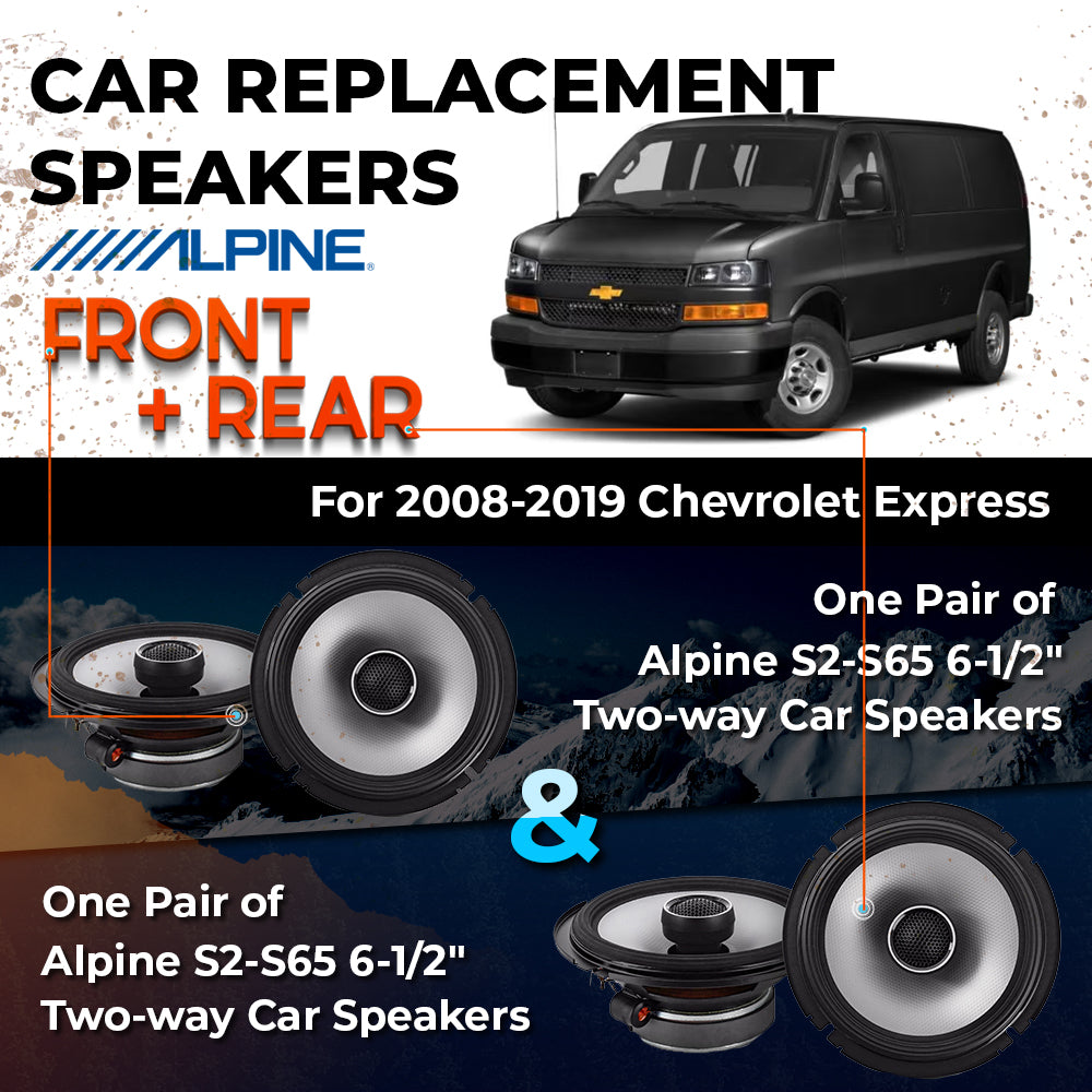 Car Speaker Replacement fits 2008-2019 for Chevrolet Express