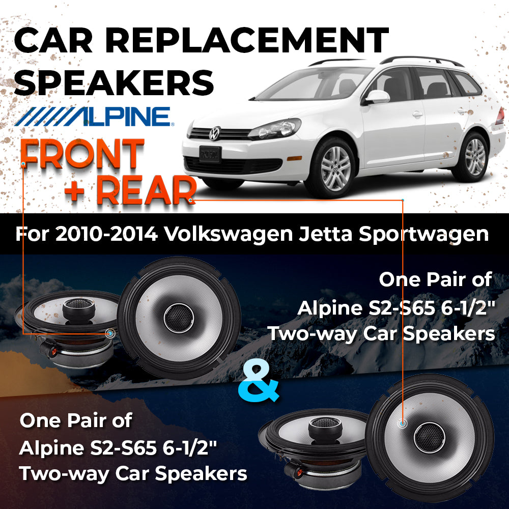 Car Speaker Replacement fits 2010-2014 for Volkswagen Jetta Sportwagen