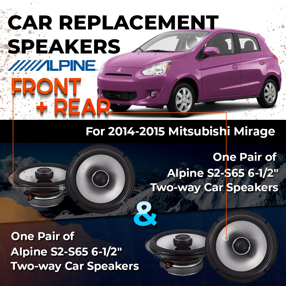 Car Speaker Replacement fits 2014-2015 for Mitsubishi Mirage