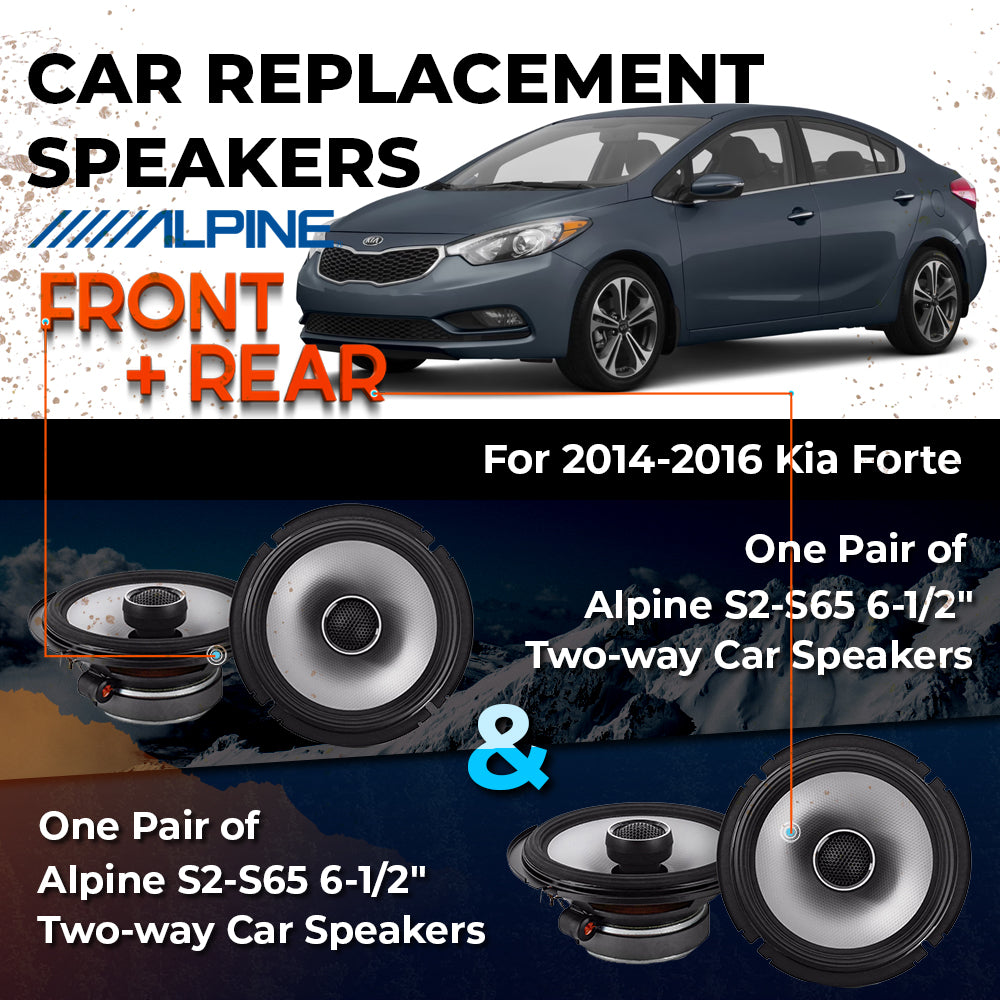 Car Speaker Replacement fits 2014-2016 for Kia Forte