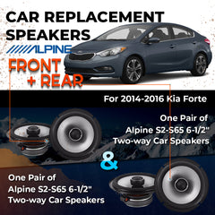 Car Speaker Replacement fits 2014-2016 for Kia Forte