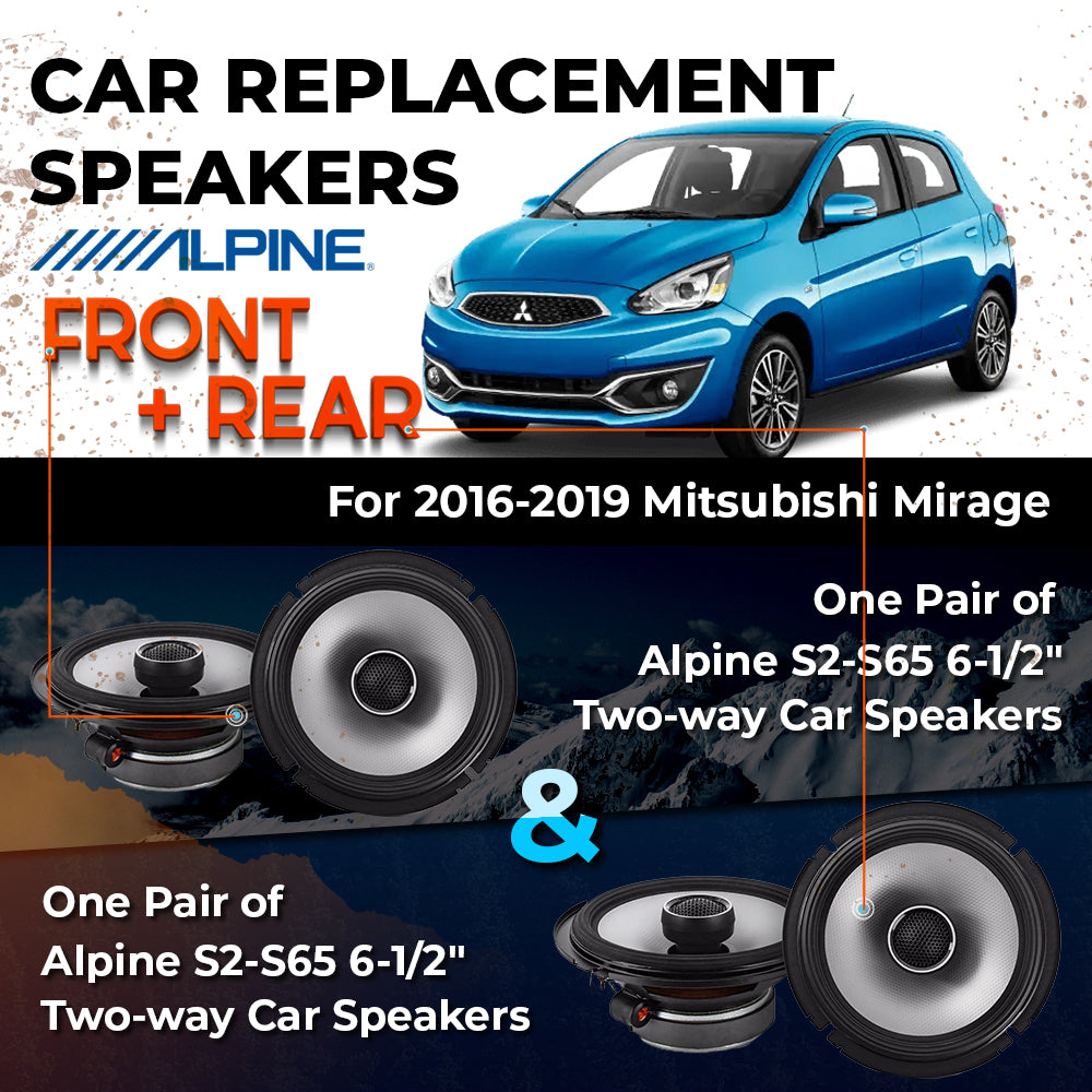 Car Speaker Replacement fits 2016-2019 for Mitsubishi Mirage