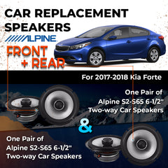 Car Speaker Replacement fits 2017-2018 for Kia Forte