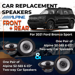 Car Speaker Replacement fits 2021 for Ford Bronco Sport