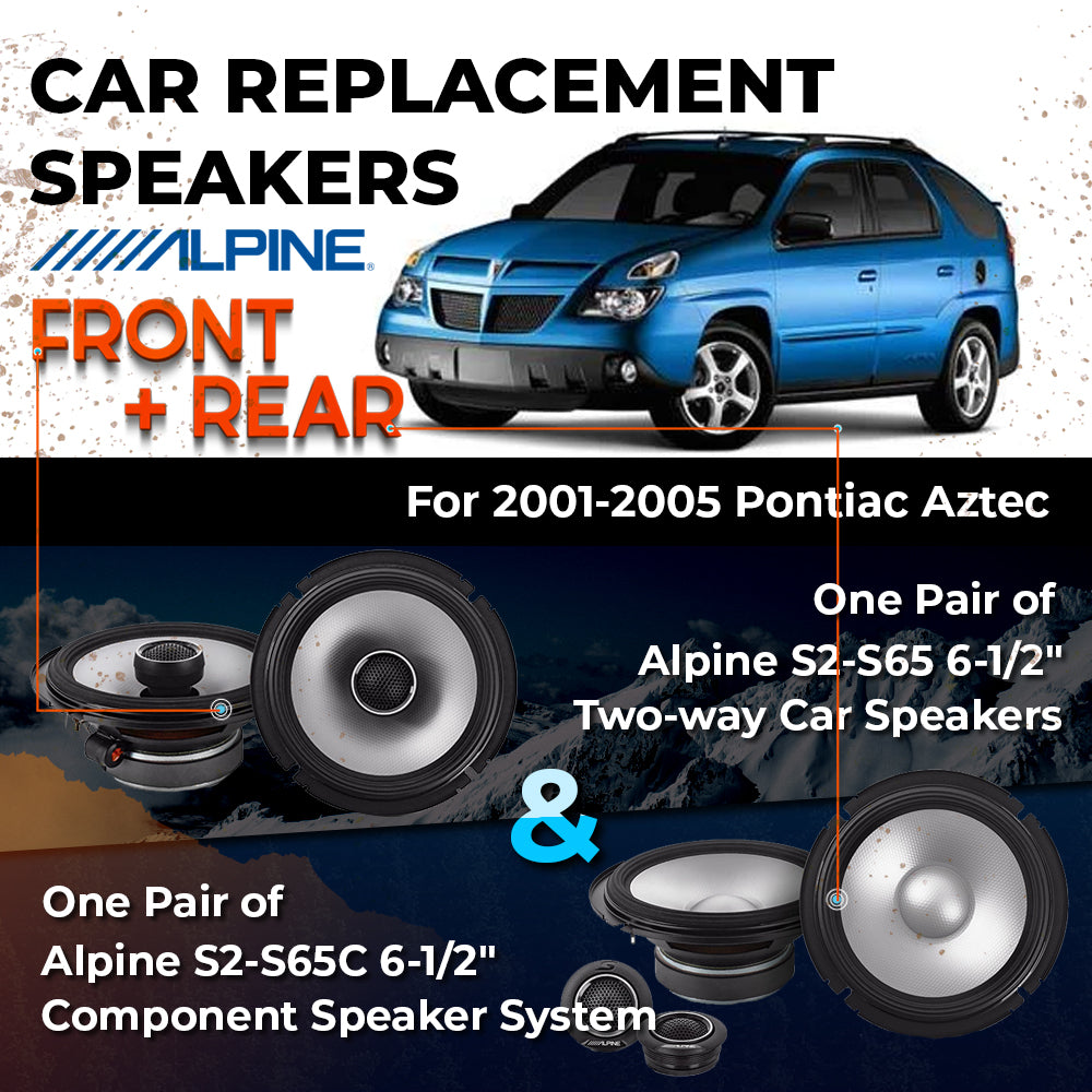 Car Speaker Replacement fits 2001-2005 for Pontiac Aztec