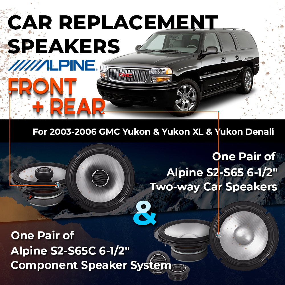 Car Speaker Replacement fits 2003-2006 for GMC Yukon / Yukon XL / Yukon Denali