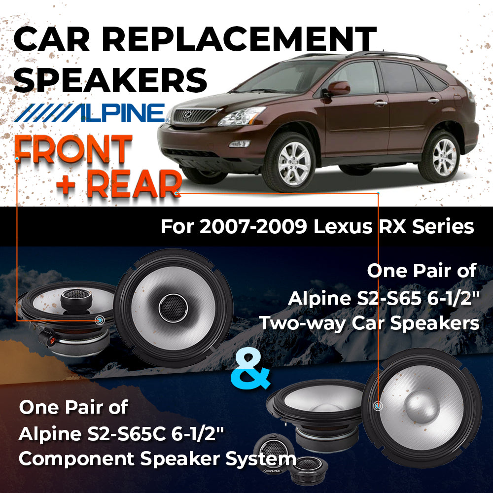 Car Speaker Replacement fits 2007-2009 for Lexus RX Series
