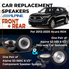 Car Speaker Replacement fits 2013-2020 for Acura RDX