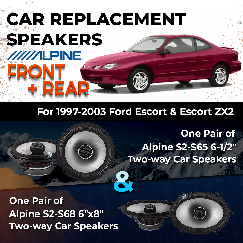 Car Speaker Replacement fits 1997-2003 for Ford Escort / Escort ZX2