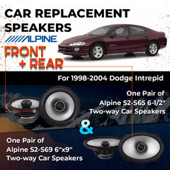 Car Speaker Replacement fits 1998-2004 for Dodge Intrepid