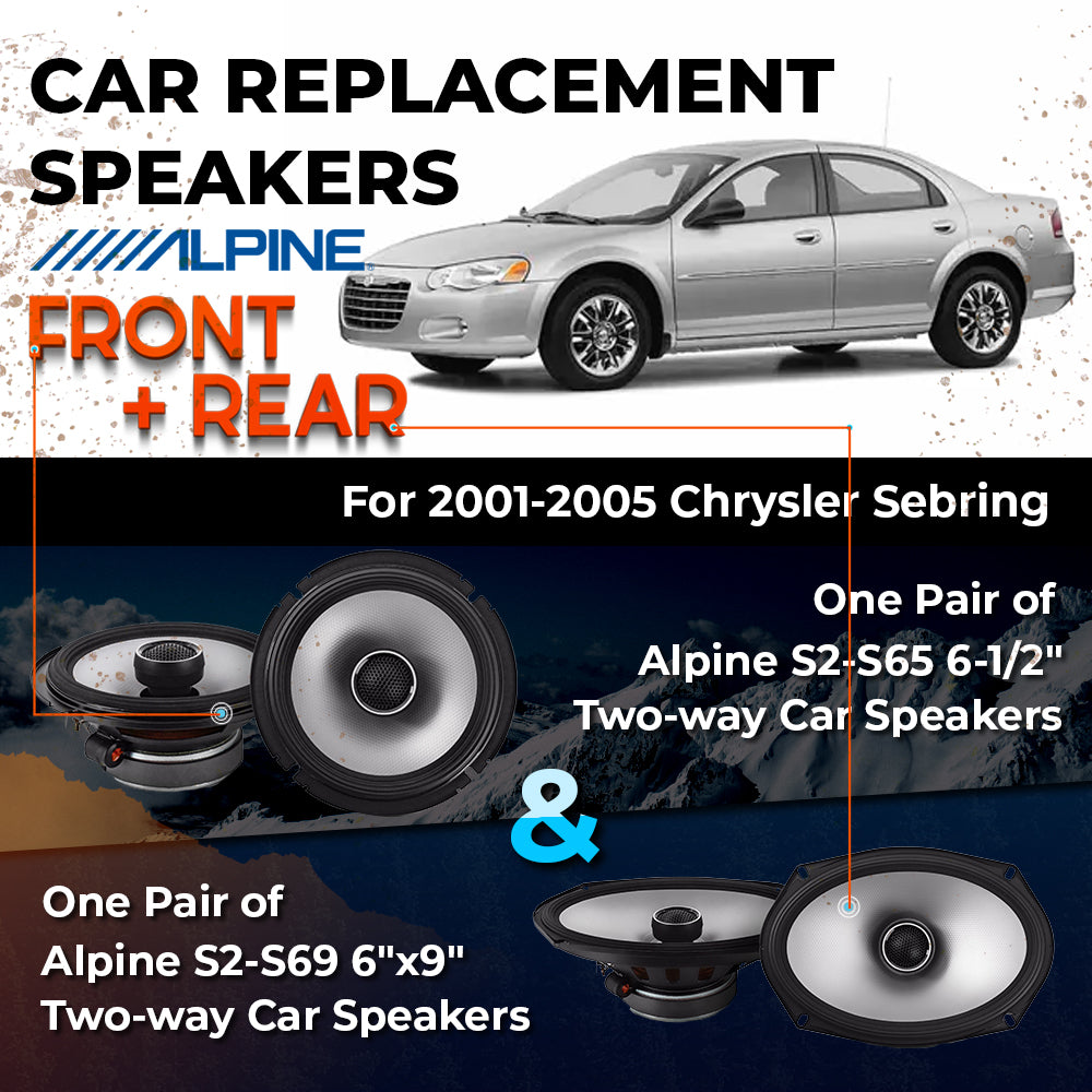 Car Speaker Replacement fits 2001-2005 for Chrysler Sebring  Coupe