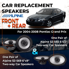 Car Speaker Replacement fits 2004-2008 for Pontiac Grand Prix