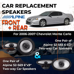 Car Speaker Replacement fits 2006-2007 for Chevrolet Monte Carlo