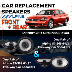 Car Speaker Replacement fits 2007-2013 for Mitsubishi Galant
