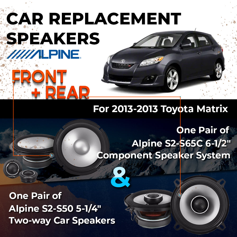 Car Speaker Replacement fits 2013-2013 for Toyota Matrix