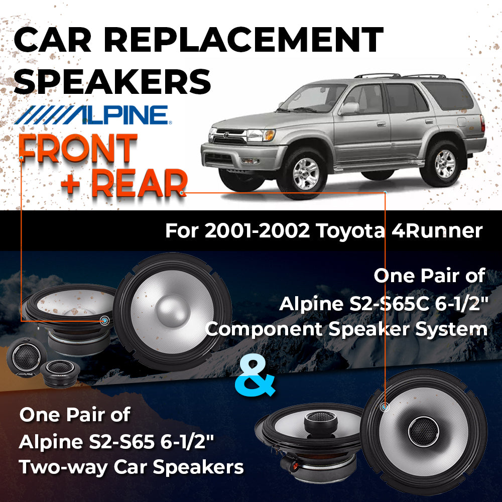 Car Speaker Replacement fits 2001-2002 for Toyota 4Runner