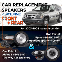 Car Speaker Replacement fits 2003-2008 for Isuzu Ascender