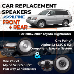 Car Speaker Replacement fits 2004-2007 for Toyota Highlander