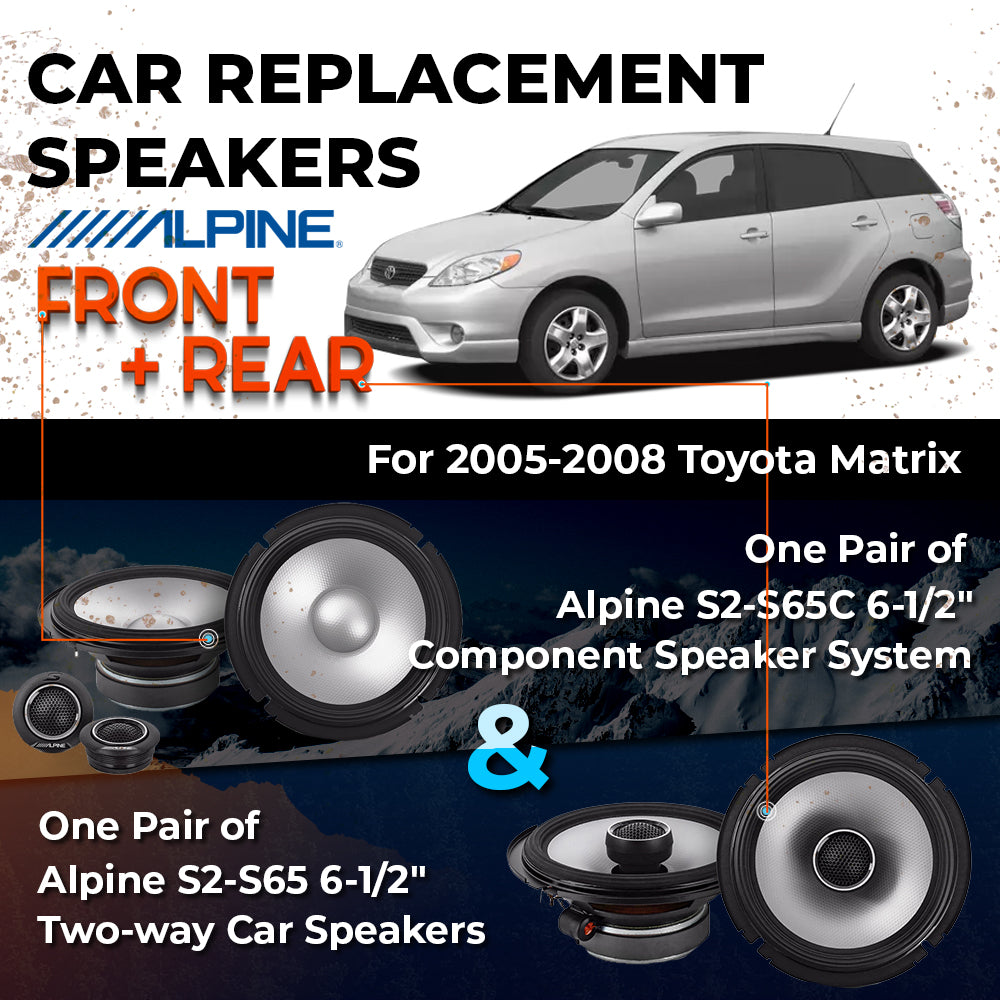 Car Speaker Replacement fits 2005-2008 for Toyota Matrix
