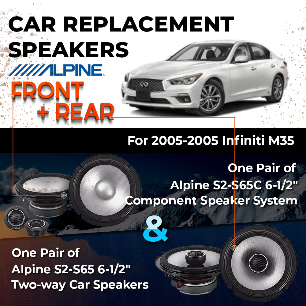 Car Speaker Replacement fits 2005 for Infiniti M35