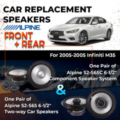 Car Speaker Replacement fits 2005 for Infiniti M35