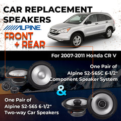 Car Speaker Replacement fits 2007-2011 for Honda CR-V