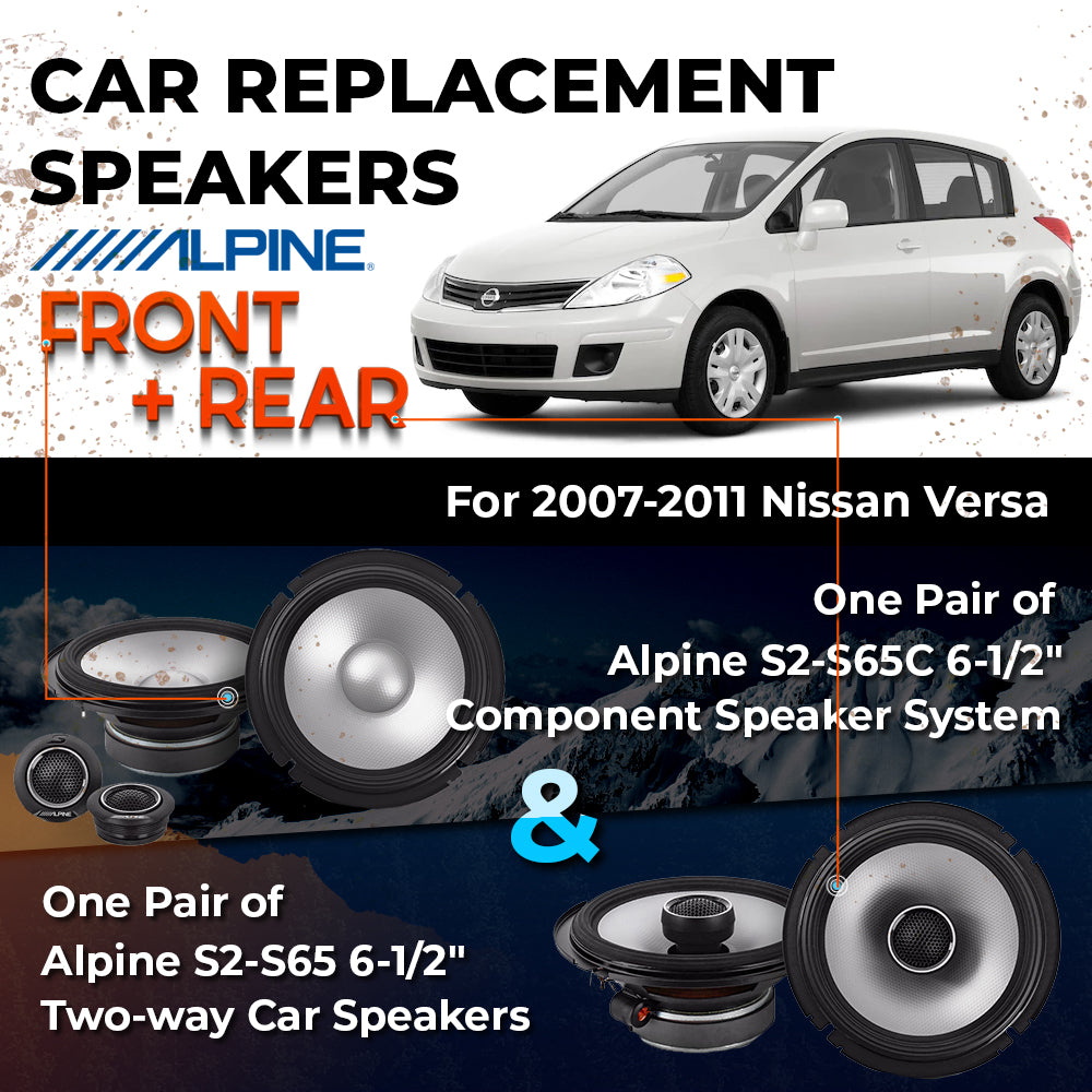 Car Speaker Replacement fits 2007-2011 for Nissan Versa