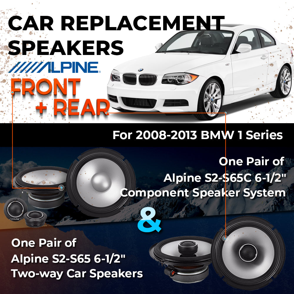 Car Speaker Replacement fits 2008-2013 for BMW 1 Series
