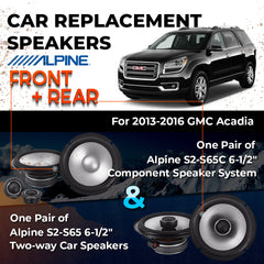 Car Speaker Replacement fits 2013-2016 for GMC Acadia