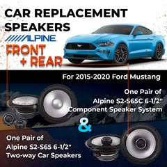 Car Speaker Replacement fits 2015-2020 for Ford Mustang