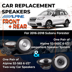 Car Speaker Replacement fits 2016-2018 for Subaru Forester