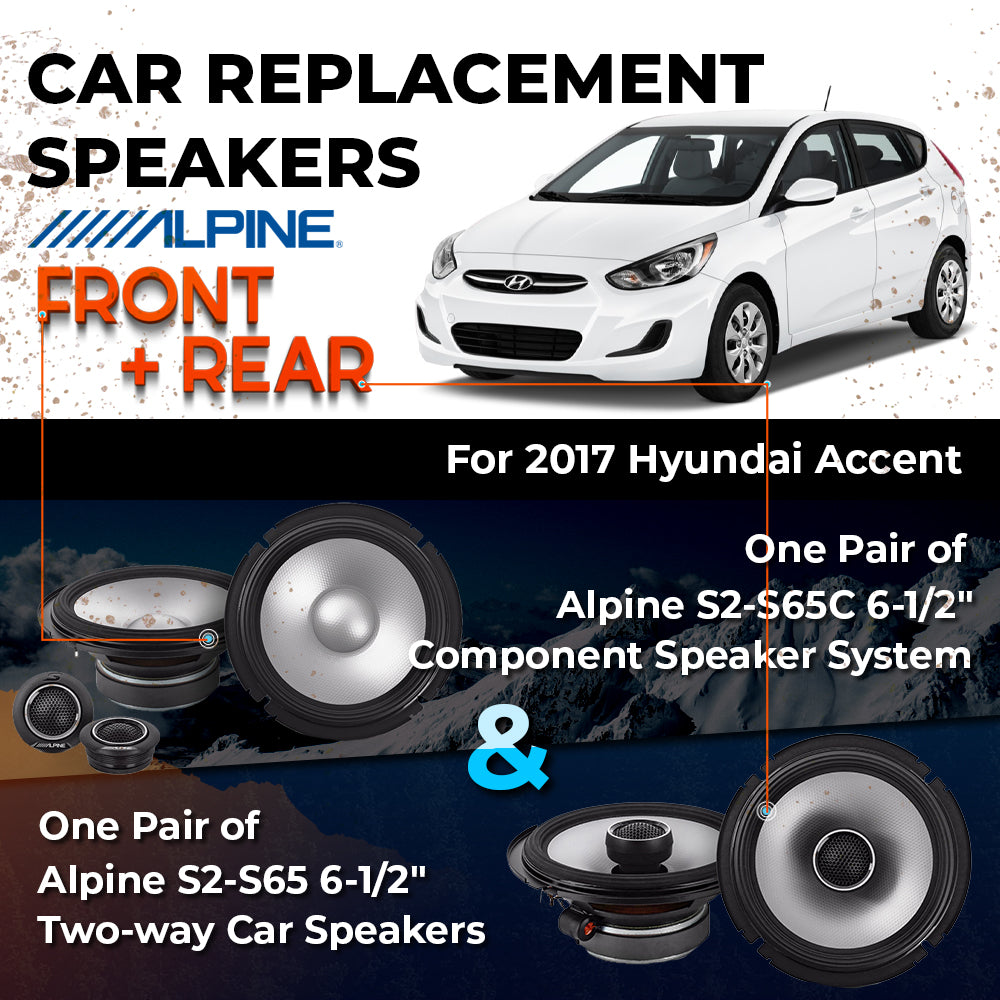 Car Speaker Replacement fits 2017 for Hyundai Accent
