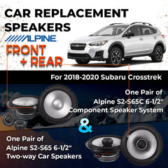 Car Speaker Replacement fits 2018-2020 for Subaru Crosstrek