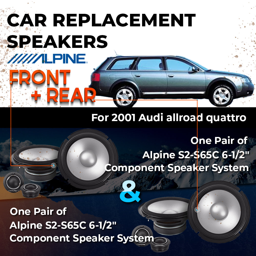 Car Speaker Replacement fits 2001 for Audi allroad quattro