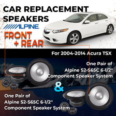 Car Speaker Replacement fits 2004-2014 for Acura TSX