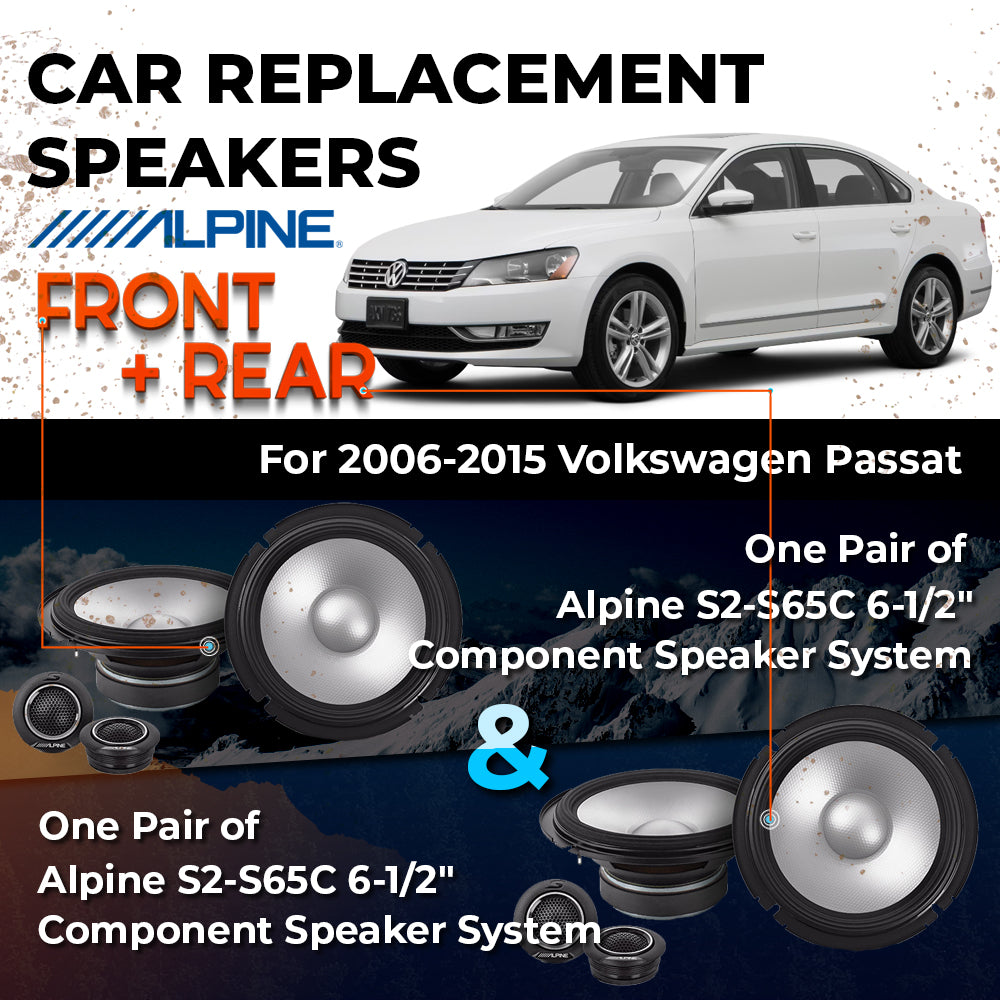 Car Speaker Replacement fits 2006-2015 for Volkswagen Passat