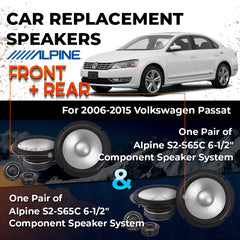 Car Speaker Replacement fits 2006-2015 for Volkswagen Passat