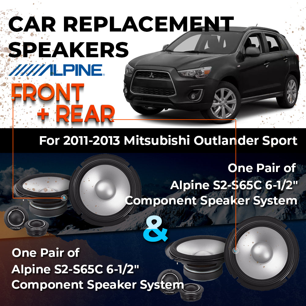 Car Speaker Replacement fits 2011-2013 for Mitsubishi Outlander Sport