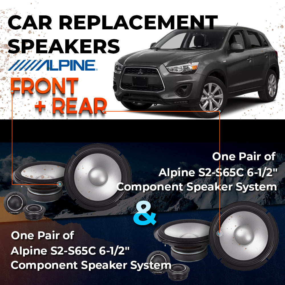 Car Speaker Replacement fits 2014-2015 for Mitsubishi Outlander Sport