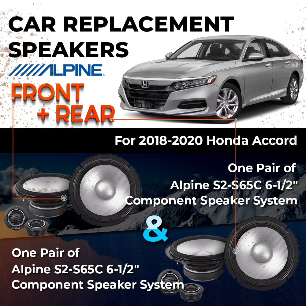 Car Speaker Replacement fits 2018-2020 for Honda Accord