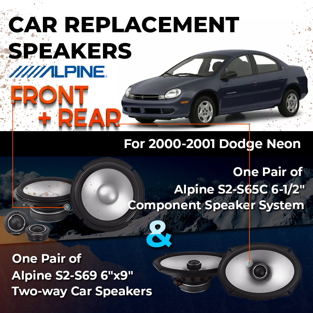 Car Speaker Replacement fits 2000-2001 for Dodge Neon